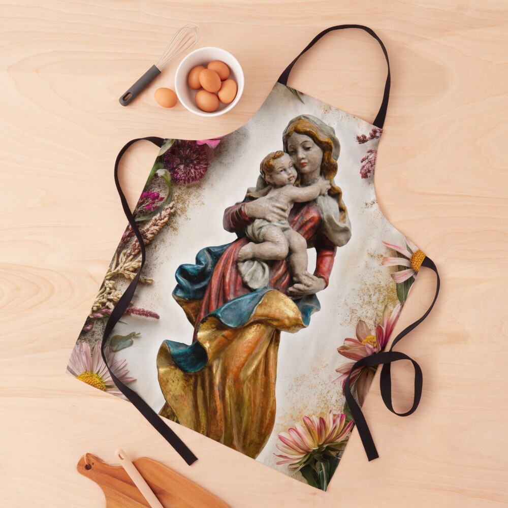 Maria mit Kind aus Schliersee-Kuechenschuerze-kochschuerze Maria mit Kind