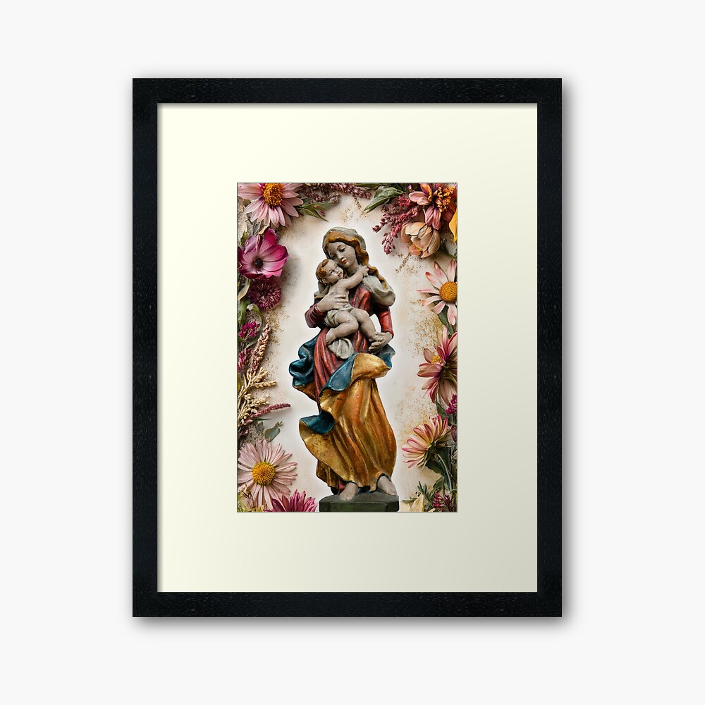 Maria mit Kind-gerahmter-kunstdruck Maria mit Kind-gerahmter-kunstdruck